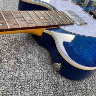 Custom Chrome Hardware Tele Electric Guitar Blue Boutique Alder Body Electric Guitar with GRAPH TECH TUSQ Nut,GALLISTRINGS