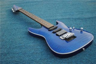 Custom Quilted Maple Top Rosewood Fingerboard Electric Guitar Silver Hardware