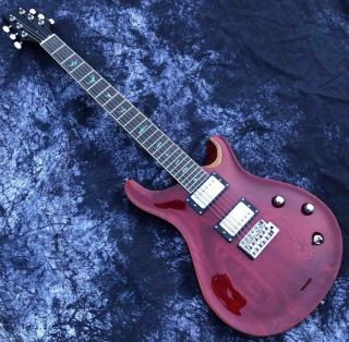 Custom Flamed Neck Mahogany Body Electric Guitar in Cherry Red