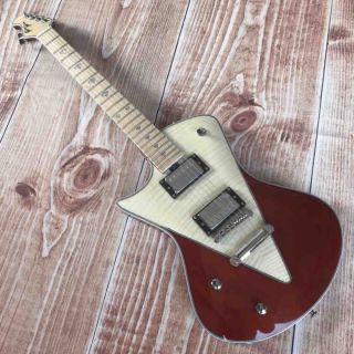 Custom Grand Armada Music Man Left Handed Electric Guitar in Yellow Red Accept Customized