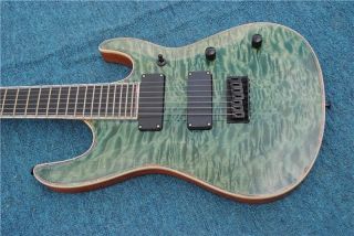 Custom 7 Strings Electric Guitar in Blue Logo Headstock Customized