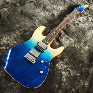 2021 New Style Flamed Maple Top Customized Electric Guitar in Blue Color