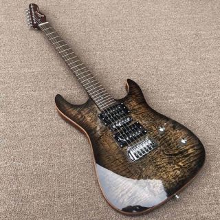 Custom Grand Electric Guitar with Wilkinson Pickup & Bridge Locking Tuners and Abalone Dots Inlays