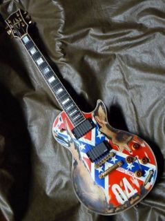 Custom LP Electric Guitar One Piece Body Neck RebelAged Guitar