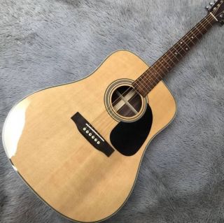 Custom Top Quality Solid Spruce Top D Style Acoustic Guitar with Rosewood Back Sides Electric Acoustic Guitar