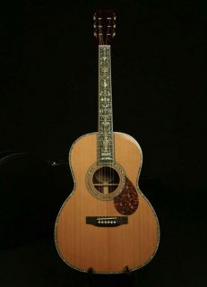 Custom Full Solid Wood Handmade Acoustic Guitar India Rosewood Real Abalone Binding