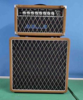 Custom Grand Overdrive Special G-ODS Guitar Amplifier Head 20W Brown Tolex with Loop and 1*12 Cabinet V30 Celestion