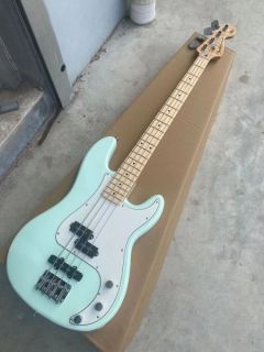 Custom 4 Strings Grand F Precision Flamed Maple Neck Electric Bass Guitar Chrome hardware