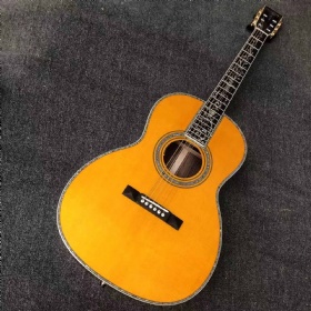 Custom AAAAA All Solid Rosewood Back Side Abalone Binding OO 39 Inch Acoustic Electric Guitar with 550a Soundhole Pickup Accept OEM Order