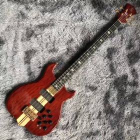 Custom Alembic Style Signature Deluxe Alembic 4 Neck Through Body KOA Wood Electric Bass