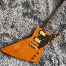 Custom Grand Irregular Explorer Electric Guitar with Customized Tortoise Shell Pickguard Accept OEM Order