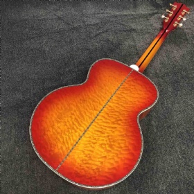 Custom Grand Quilted Maple Flocculent Maple Wood Cloudy Water Ripple Maple Wood J200 Jumbo 43 Inch Acoustic Guitar