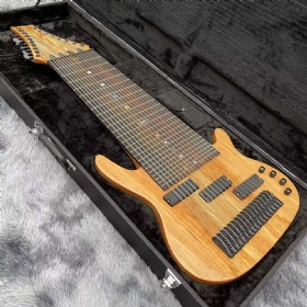 Custom 17 Strings Neck Through Body Electric Bass Guitar Rosewood Fingerboard Mahogany Body Neck with Hardcase