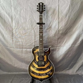 Custom Irregular Body Wylde AUDIO STYLE Viking Totem Design Electric Guitar