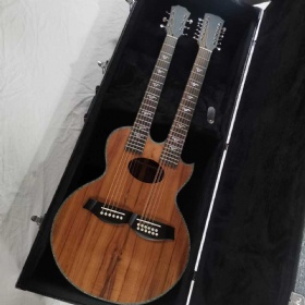 Custom Grand Doubleneck Richie Sambora Signature Koa 6/12 Strings Ebony Fingerboard Acoustic Guitar