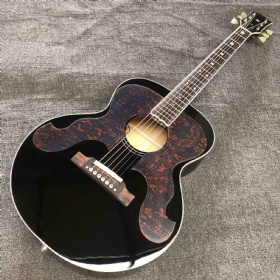 Custom 38 inch Billie Joe Armstrong GJ180 GJ180e acoustic guitar with double pickguards in black finishing