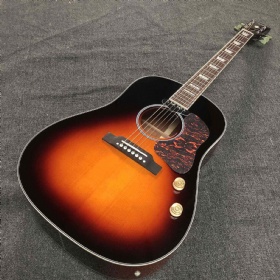 Custom Sunburst Finishing John Lennon J160e electric acoustic guitar E-J160 VS Electric Guitar with Sound Hole Pickup J160 Accept Guitar OEM