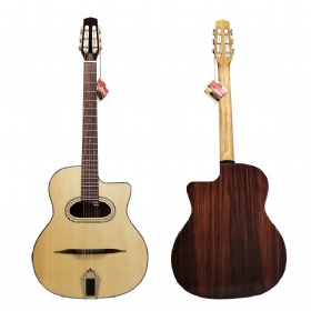 Custom Handmade Solid Grade German Cedar/Spruce Django Vintage Acoustic Guitar