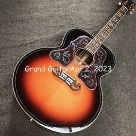 Custom 2015 Grand SJ-200 Bob Dylan Collector’s Edition Classic Acoustic Guitar Cocobolo Back Side Double Pickguard