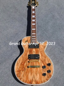 Custom Spalted Maple Wood Rosewood Fingerboard Electric Guitar Fingerboard Inlay LP Style