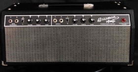 Custom Grand 64' Bassman Black Panel Black Tolex Pre-CBS Tube Amp Head 45W AA864 Circuit