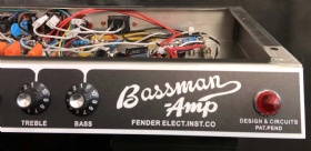 Custom Grand 64' Bassman Black Panel Black Tolex Pre-CBS Tube Amp Head 45W AA864 Circuit