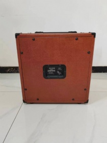 1*12 guitar speaker cabinet with Celestion V30 speaker in brown color