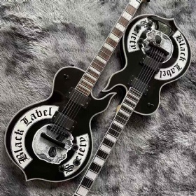 Custom M Electric Guitar Black Skull Black Hardware Rosewood Fretboard Guitar