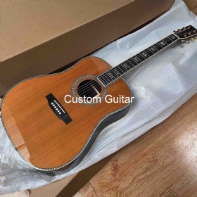 Handmade 5A All Solid Rosewood Wood Back Side Dreadnought Guitar Full Abalone Professional Acoustic Guitar Cedar Top