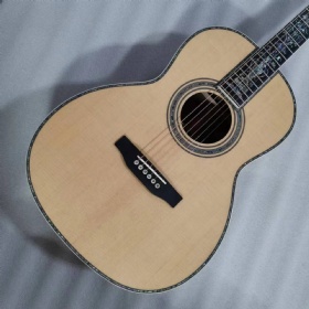 Custom Solid Rosewood Back Side OOO 12 Fret To Body Parlor acoustic electric Guitar With 48mm Wide nut Fret Board