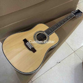 Custom D45 dreadnought 41 inch 12 strings acoustic guitar D45 style spruce top