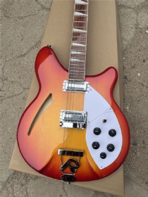 Custom self hollow body R bridge 12 strings Rickenback electric guitar in sunburst