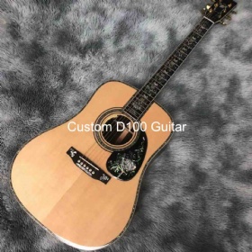Custom D Body Dreadnought 41 Inch D-100AA Series Luxury All Abalone Binding Acoustic Guitar