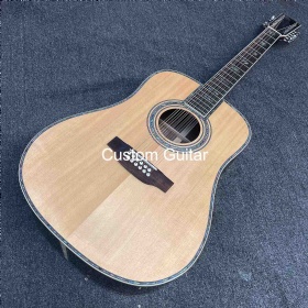 Custom 12 strings D45 Dreadnought acoustic guitar with customized logo on headstock