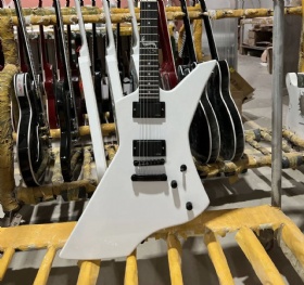 Custom ESP Style Snakebyte Electric Guitar Active Pickups in White Color