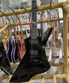 Custom ESP Style Snakebyte Electric Guitar Active Pickups in Black Color