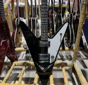 Custom Special Body Electric Guitar Solid Wood in Black Color Accept Guitar OEM