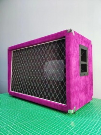 Custom Dumble Style 212 Guitar Amplifier Speaker Cabinet with Suede Purple Tolex Imported Parts