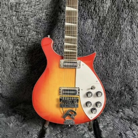 Custom Ricken 600 Style Electric Guitar in Cherry Sunburst Color with R Tail System Bridge Accept Guitar OEM