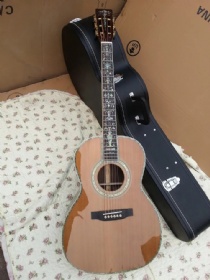 Custom cedar top 00045 model acoustic guitar red pine 100% all real abalone acoustic electric guitar