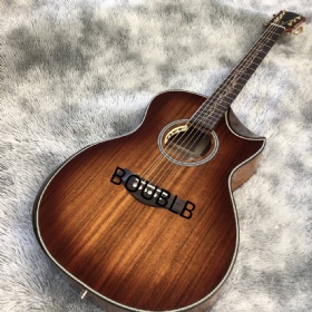 Custom 41 inch full KOA wood K24 style ebony fingerboard GA mold wood acoustic guitar with Double electronic pickup