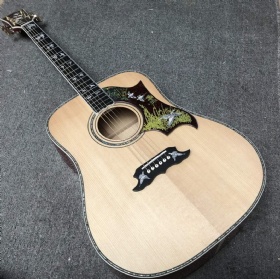 Custom GB style dove guitar solid spruce top ebony fingerboard bridge flamed maple sides back acoustic guitar