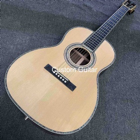 Custom Order: 39 Inch OOO Body Europe Spruce Top Solid Rosewood Back Side 641mm Scale Lengthen 48mm Nut Width Double OS1 Electronic Pickup Acoustic Guitar