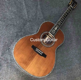 Custom Martin Style OOO Solid Cedar Top Rosewood Back Side Acoustic Guitar with Kinds Colors, Customized Logo on Headstock is OK, Accept Guitar OEM