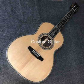 Custom Martin Style OOO Solid Spruce Top Rosewood Back Side Acoustic Guitar with Kinds Colors, Customized Logo on Headstock is OK, Accept Guitar OEM