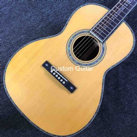 39 Inch OOO Body Europe Spruce Top Solid Rosewood Back Side JIMMY RODGERS Style 43mm Nut Width Abalone Binding Acoustic Guitar  ​