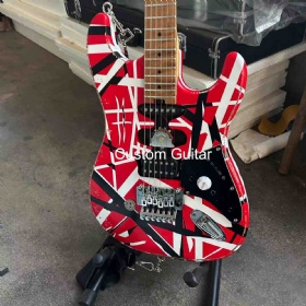 Custom EVH Eddie Van Halen Frank 5150 Relics Electric Guitar Decorated With Black And White Stripes Accept Guitar OEM
