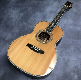 Custom 39 Inch 000-45 ebony fingerboard real abalone acoustic guitar