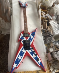 Custom Dean Razorback Dimebag Rebel Electric Guitar in Red Transparent Color