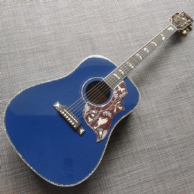 Custom 41 inch Dreadnought style Blue Water Ghost series solid wood acoustic guitar